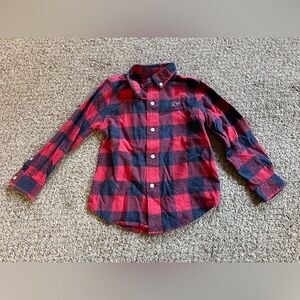 Vineyard vines boys red plaid holiday button down dress shirt 4T